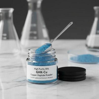 Hohe Reinheit 99% GHK-Cu Kupferpeptidpulver für Anti-Aging- und Kosmetikforschung