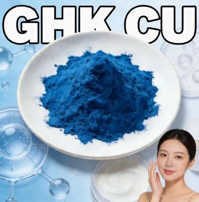 Hohe Reinheit ≥99% GHK-Cu-Pulver Kupfertripeptid-1 fördert die Kollagenproduktion Verringert Falten zur Hautreparatur