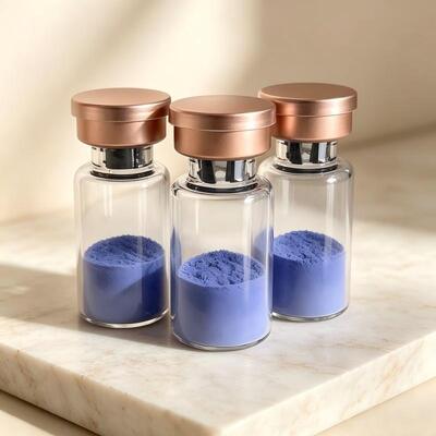 Hohe Reinheit GHK-Cu Kupferpeptidpulver zur Hautpflege Formel Kupfertripeptid-1 Kosmetik Rohstoff Blauer Peptidkomplex Zuverlässige Qualität
