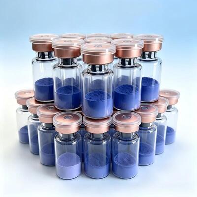Hohe Reinheit GHK-Cu Kupferpeptidpulver für kosmetische Hautpflege Kupfertripeptid-1 Zutat Blaupeptid Material Stabile Forschungskvalität